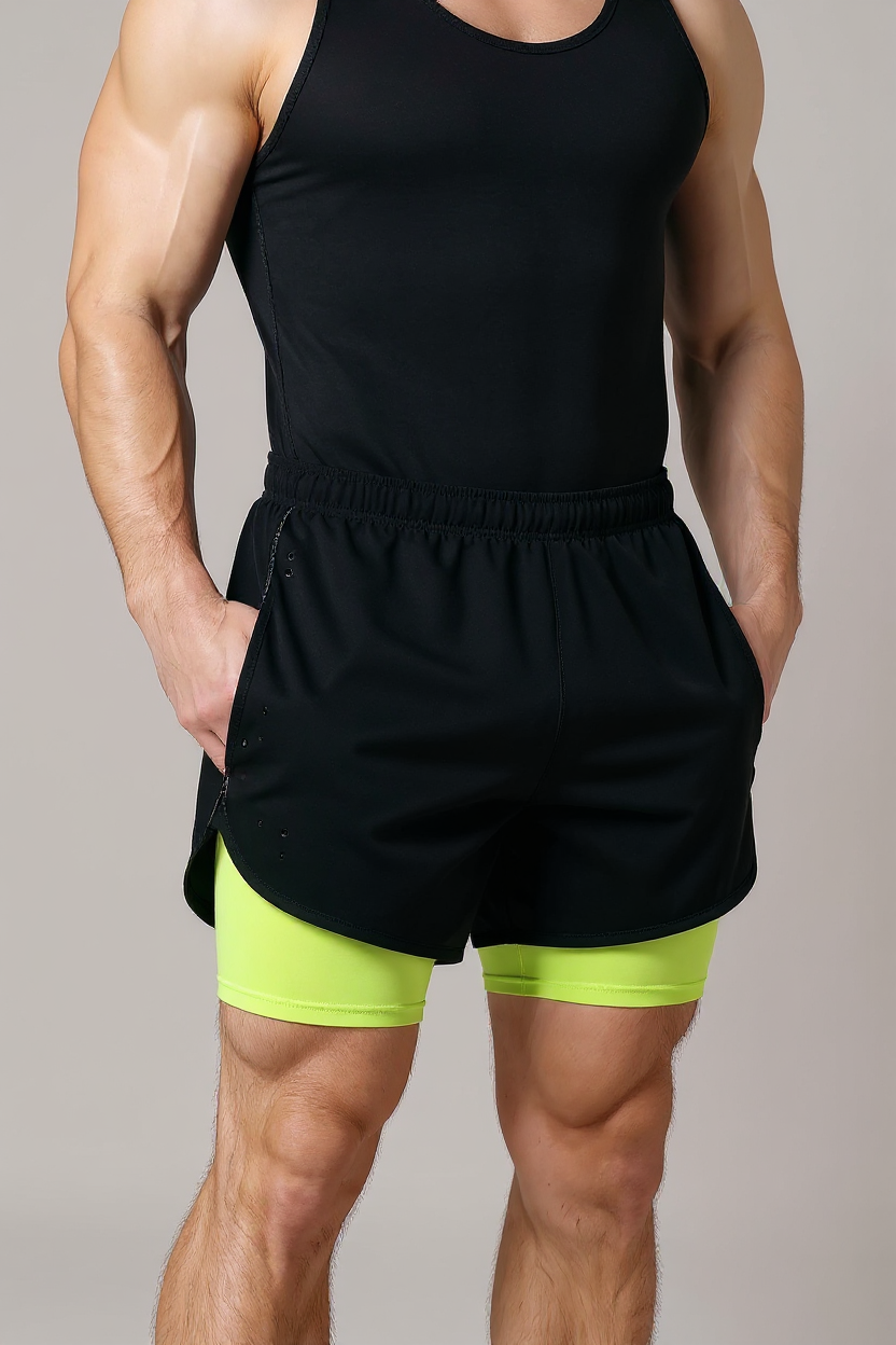 Streamlined Running Bottoms for Men - Green