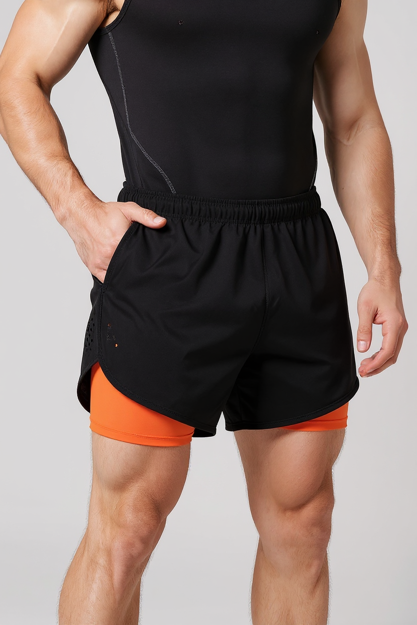 Streamlined Running Bottoms for Men - Orange