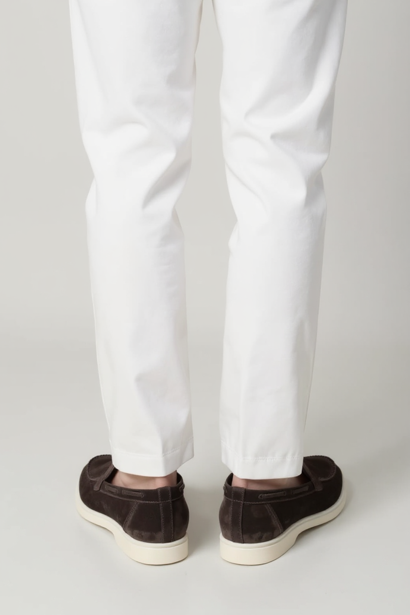 Suede Slip-On Loafers for Men - Dark Brown