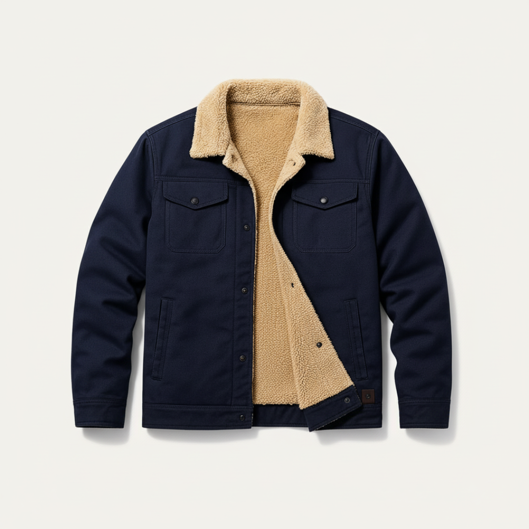 Classic Men’s Fleece Jacket - Blue