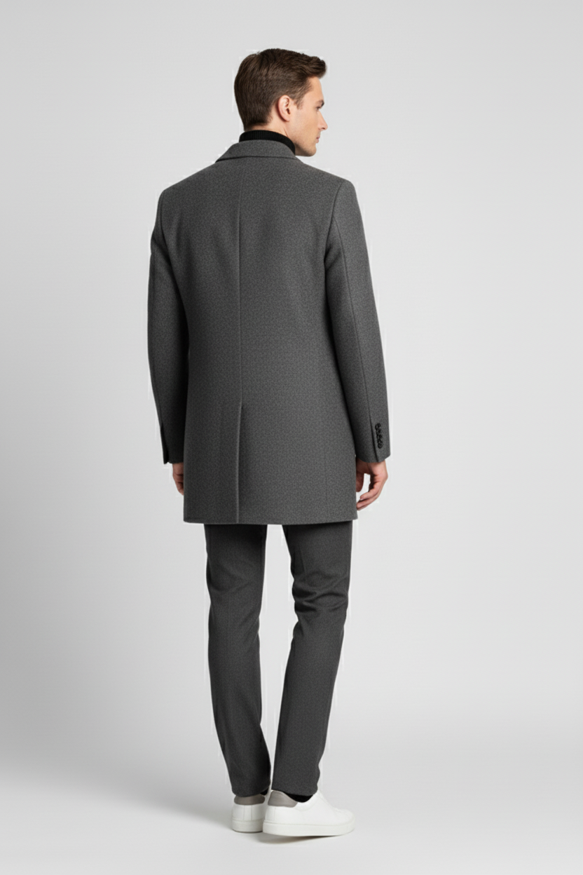 Classic Men’s Trench Coat - Grey