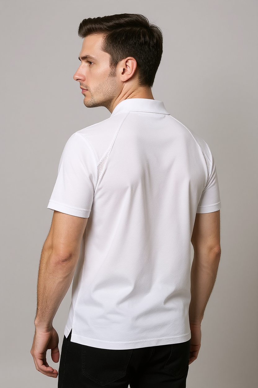 Performance Polo Shirt for Men - White