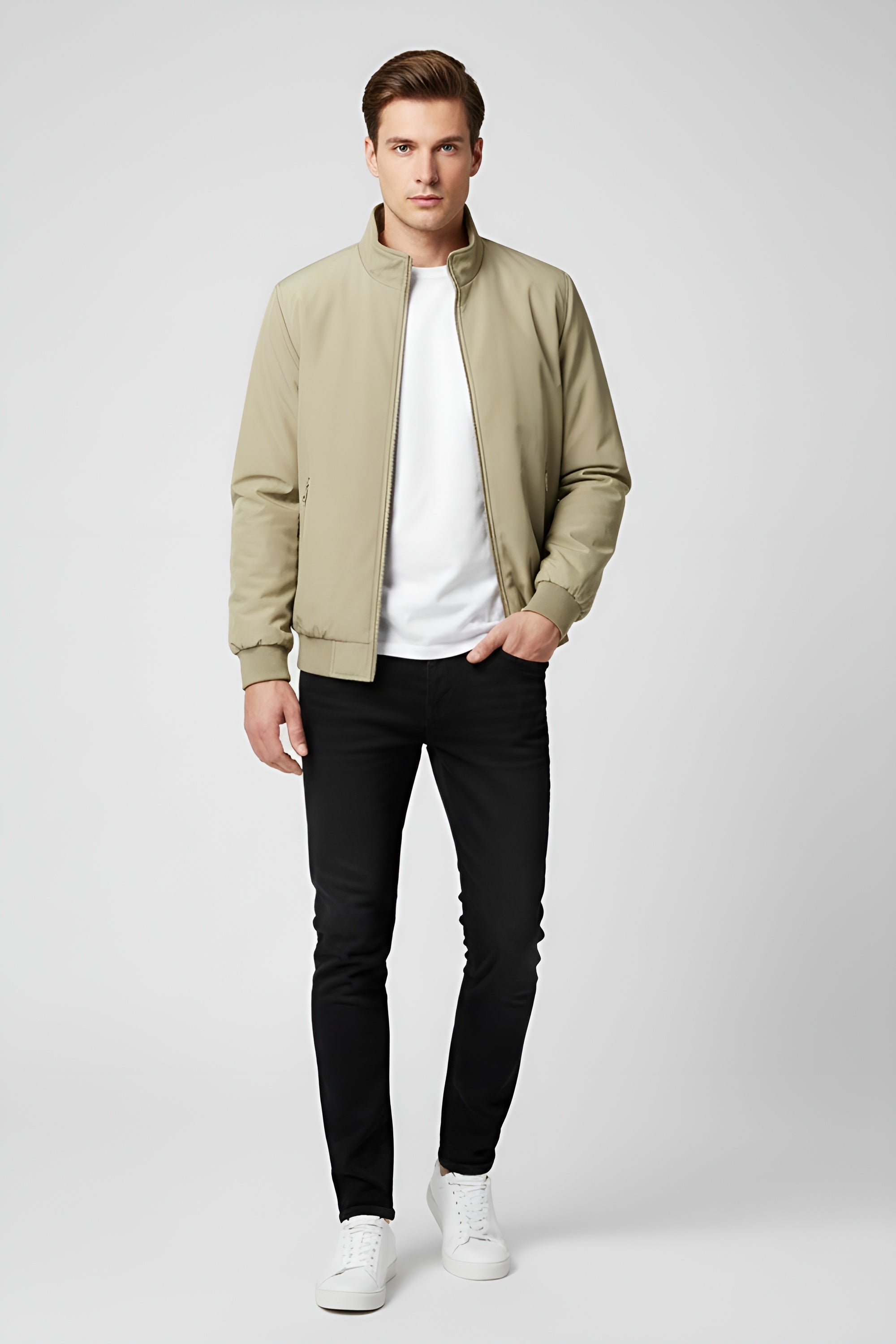 Refined Men’s Fleece Jacket - Beige